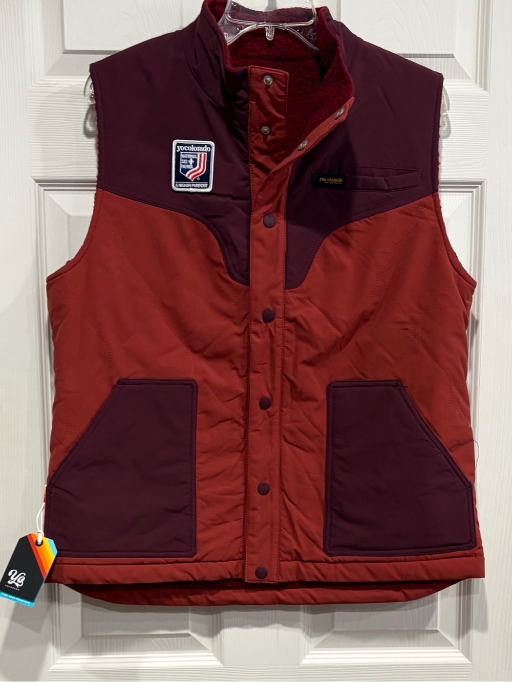 Yo Colorado NSP Womens Medium High Noon Vest Red NWT Limited Edition Layering